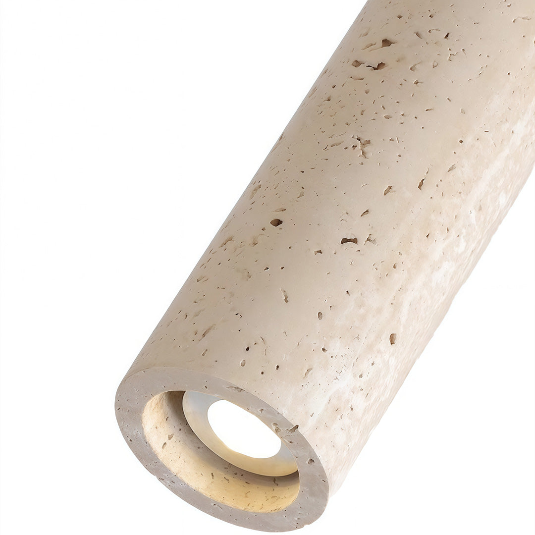 Cylinder Downlight Modern Yellow Travertine Long-Tube Light