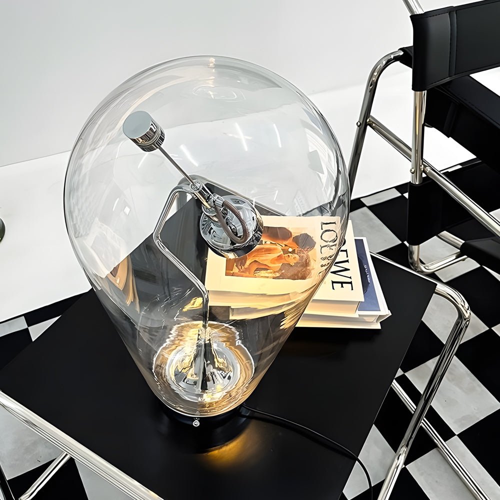 Touch-Dimming Glass Bulb Home Office Desk Lamp with Industrial Magnetic Control Design