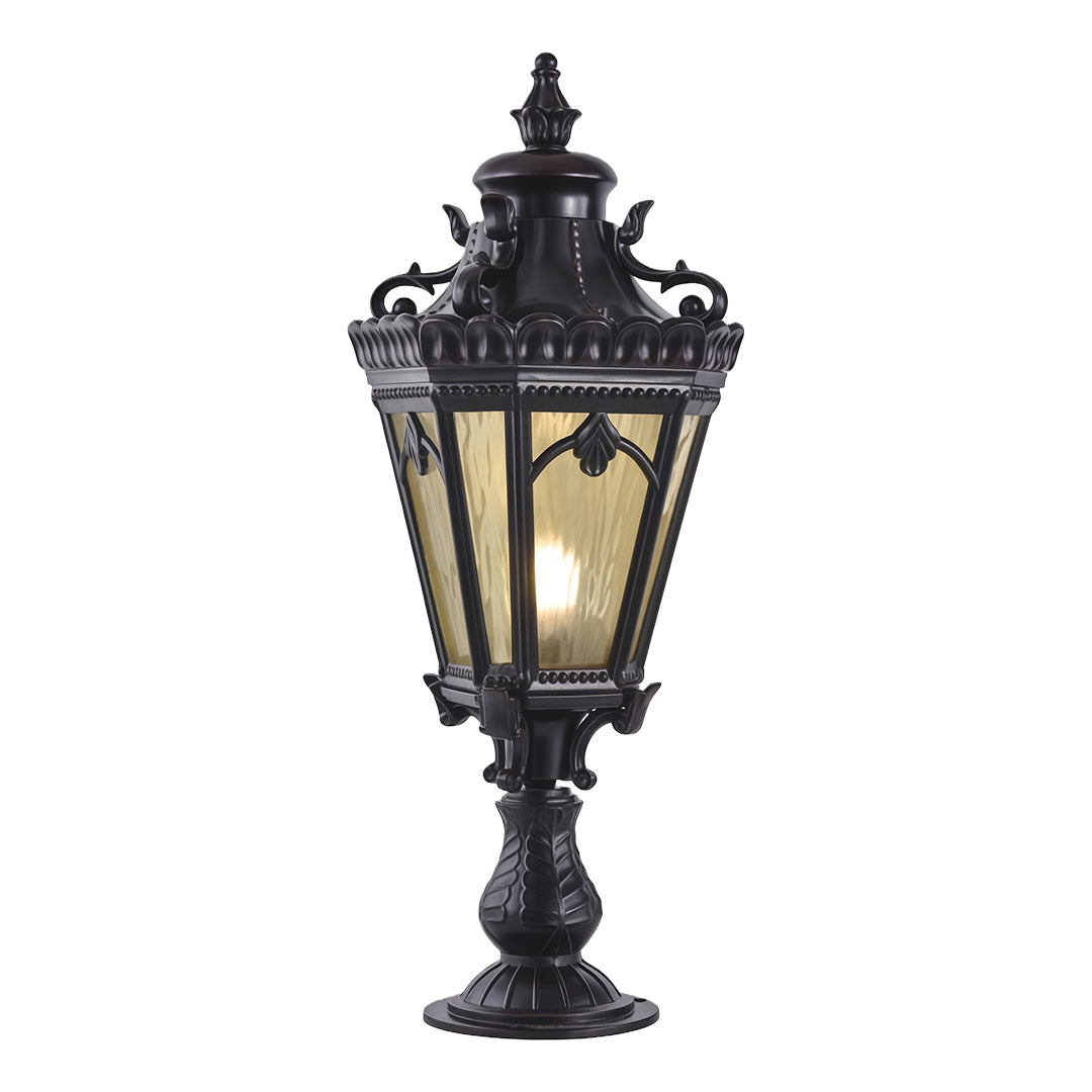 Black Outdoor Pillar Lights Waterproof Aluminum Column Head Lights