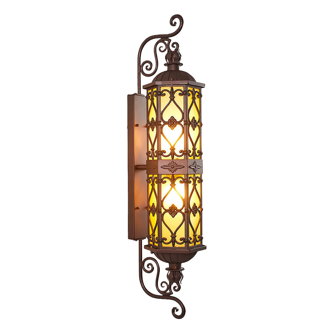 LED Outdoor Wall Lighting European Retro Dual-Head Round Lamp