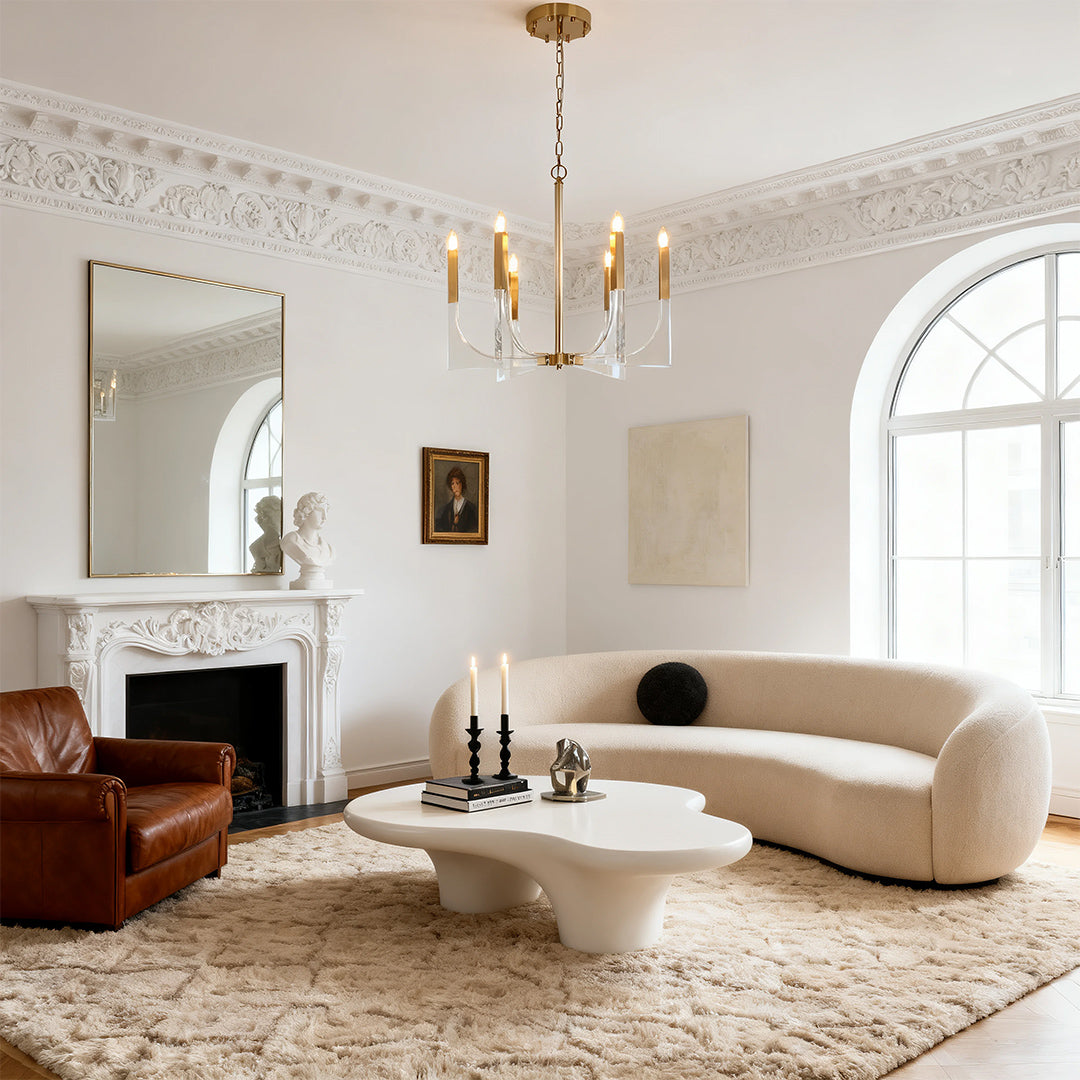 Acrylic Chandeliers with Elegant Minimalist Design Chic Ceiling Light