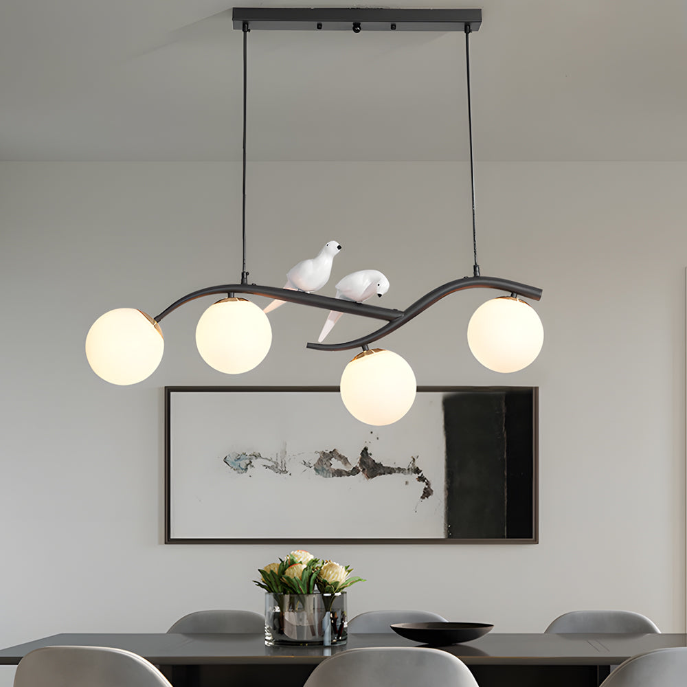 Tree Branch Pendant Light Farmhouse Bird Ceiling Light