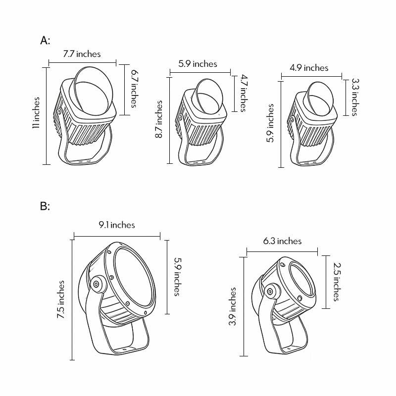 Tree Spotlight Modern Gray Outdoor Landscape Light