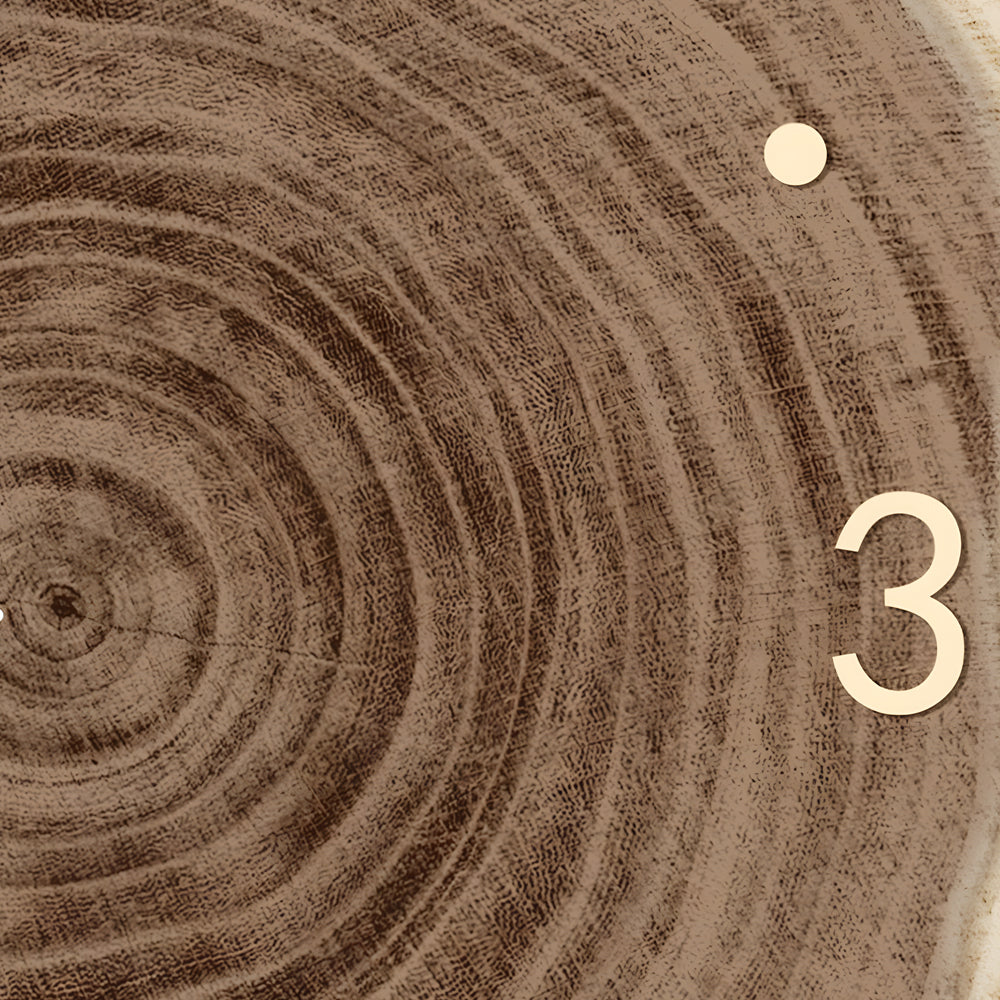 Tree Stump Wall Clock Farmhouse Wood Slice LED Light