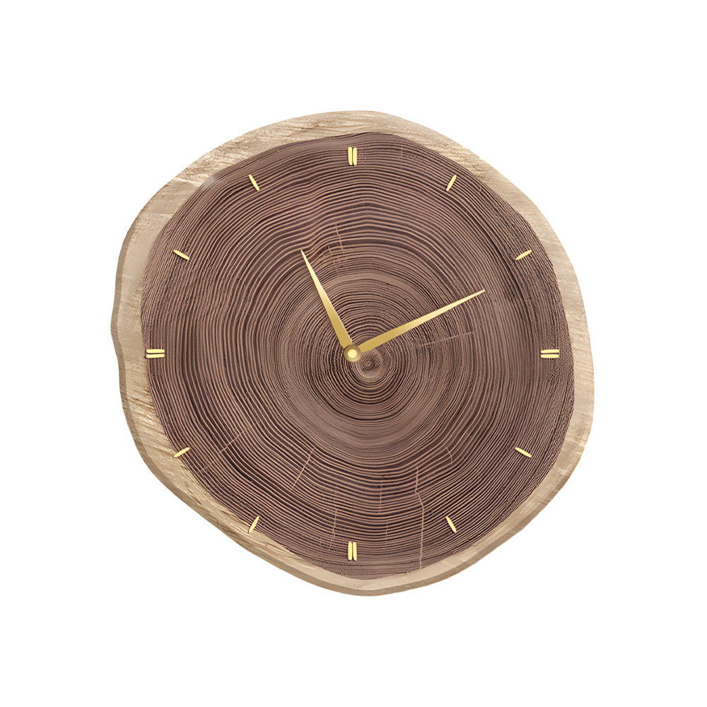 Tree Stump Wall Clock Farmhouse Wood Slice LED Light