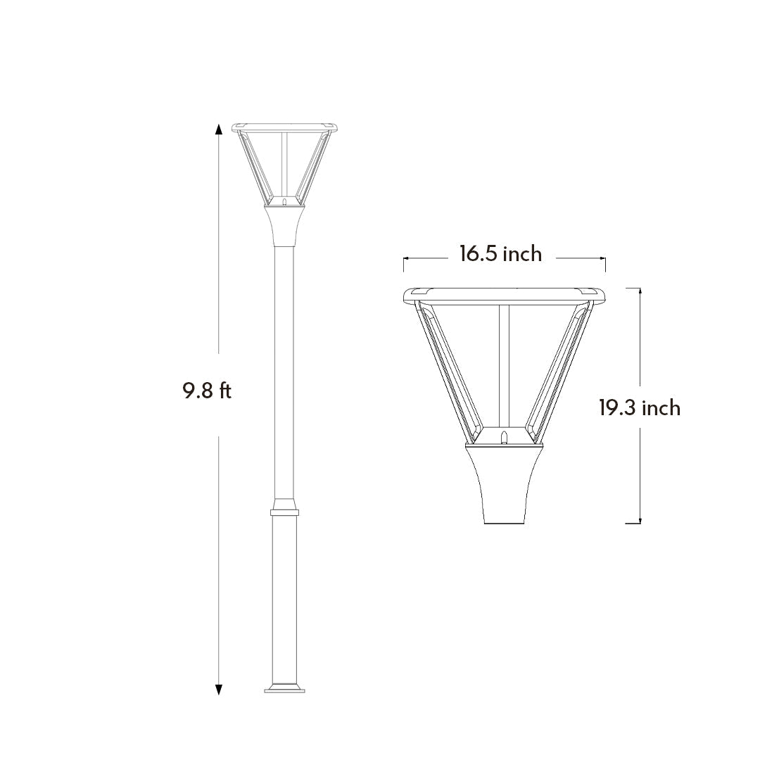 Minimalist LED Post For Outdoor Light Modern