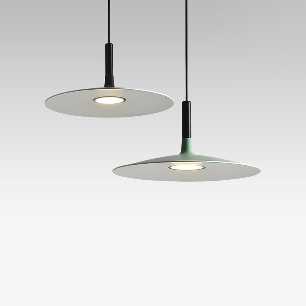Flat Circular Design Industrial Pendant Lighting Modern Metal Ceiling Light
