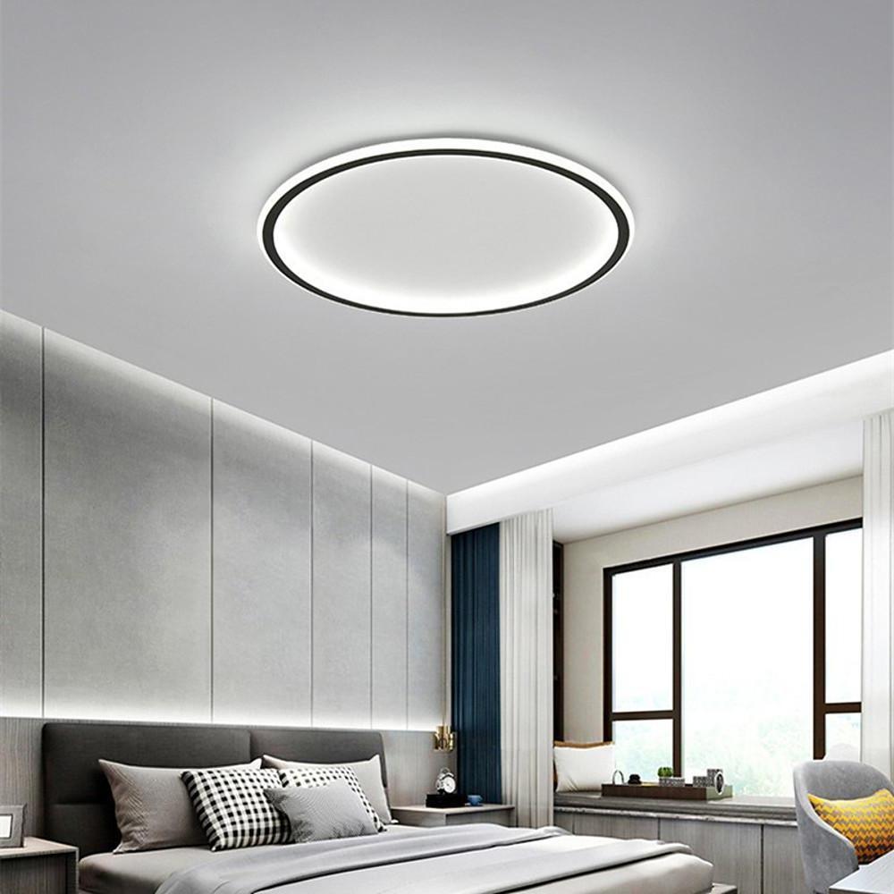 Modern Porch Lighting Set: Black LED Flush Mount & Wall Sconce