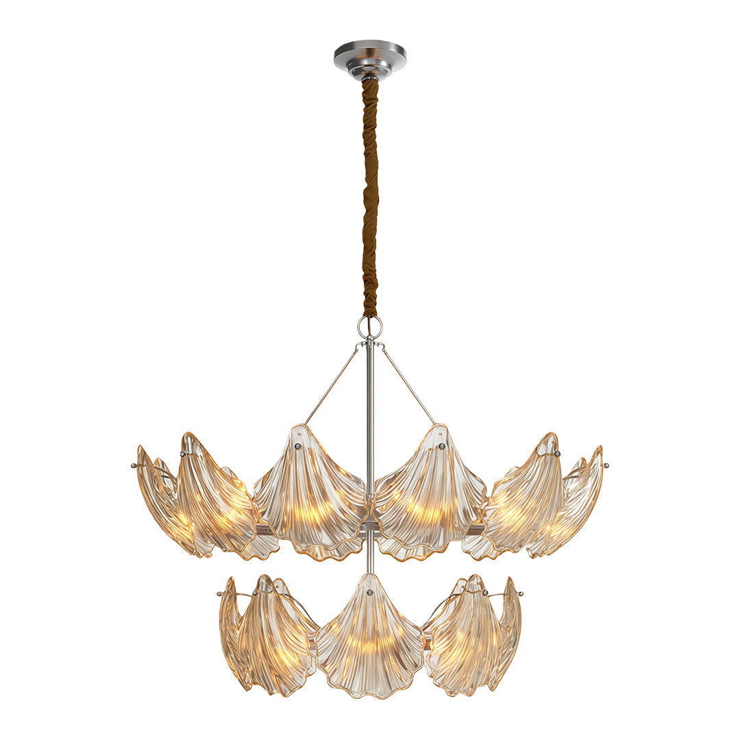 Modern Large Chandeliers Luxury Copper Glass Ceiling Light