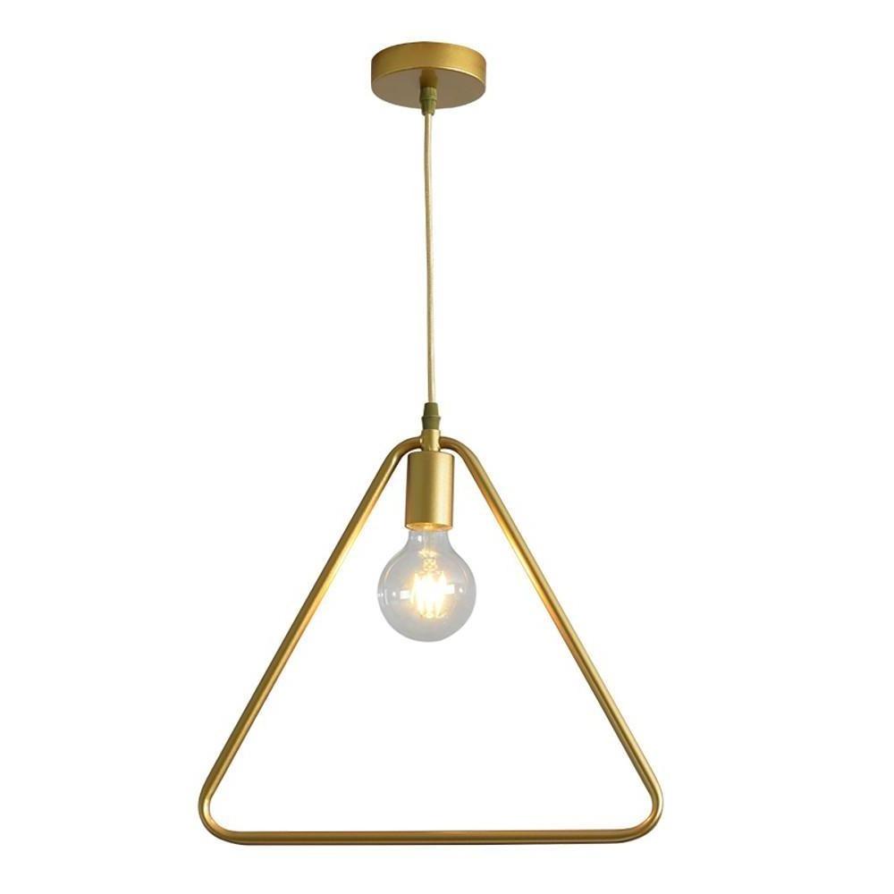 Metal Black and Gold Ceiling Light Rounded Square Pendant Lighting