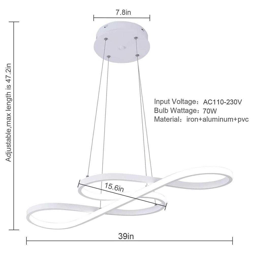 Ribbon LED Pendant Light Nordic Geometrical Linear Ceiling Lights