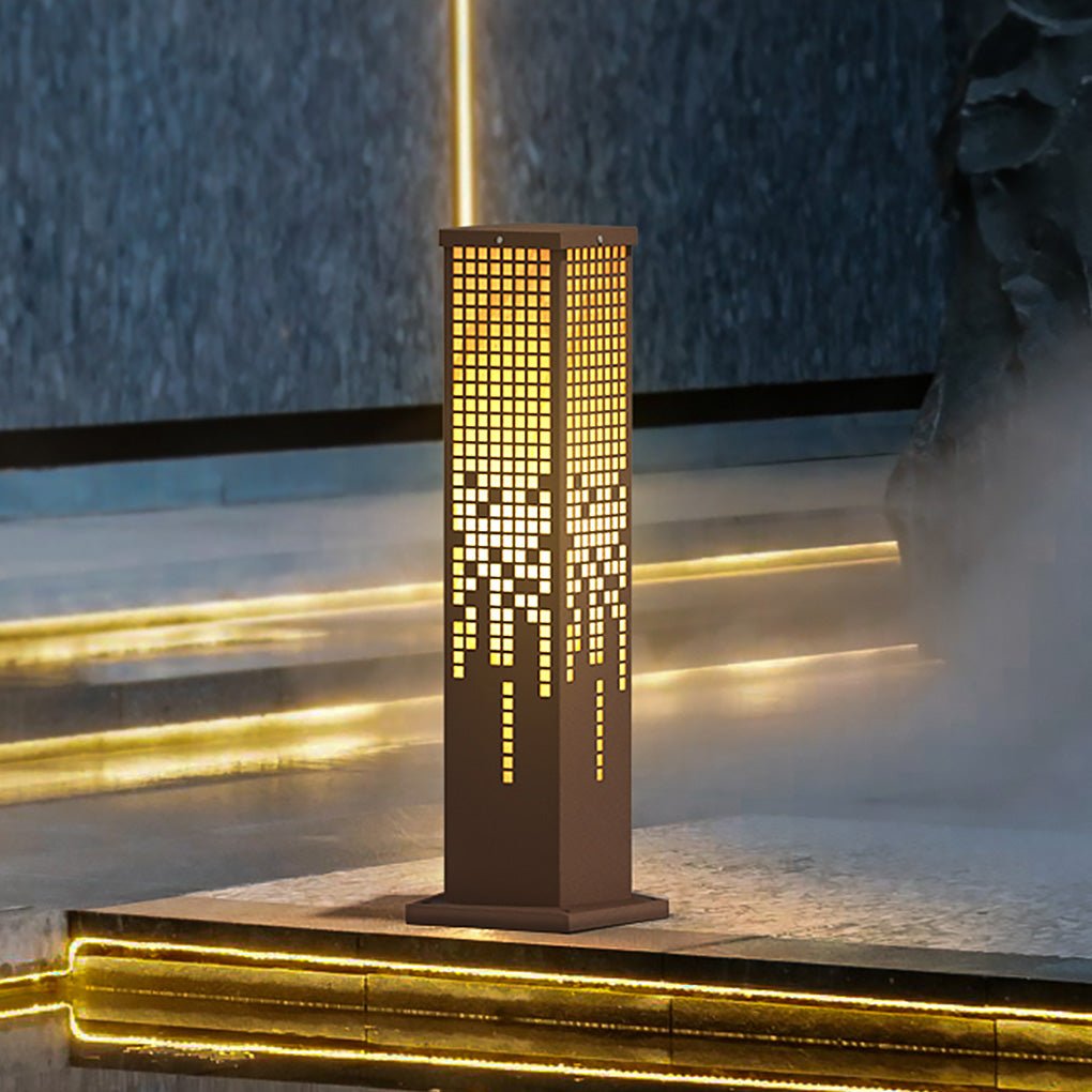 Pixel Bollard Lamp Rectangular Landscape Illumination Light