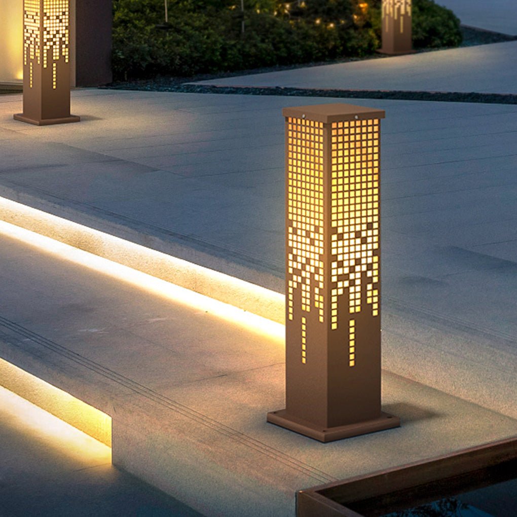 Pixel Bollard Lamp Rectangular Landscape Illumination Light