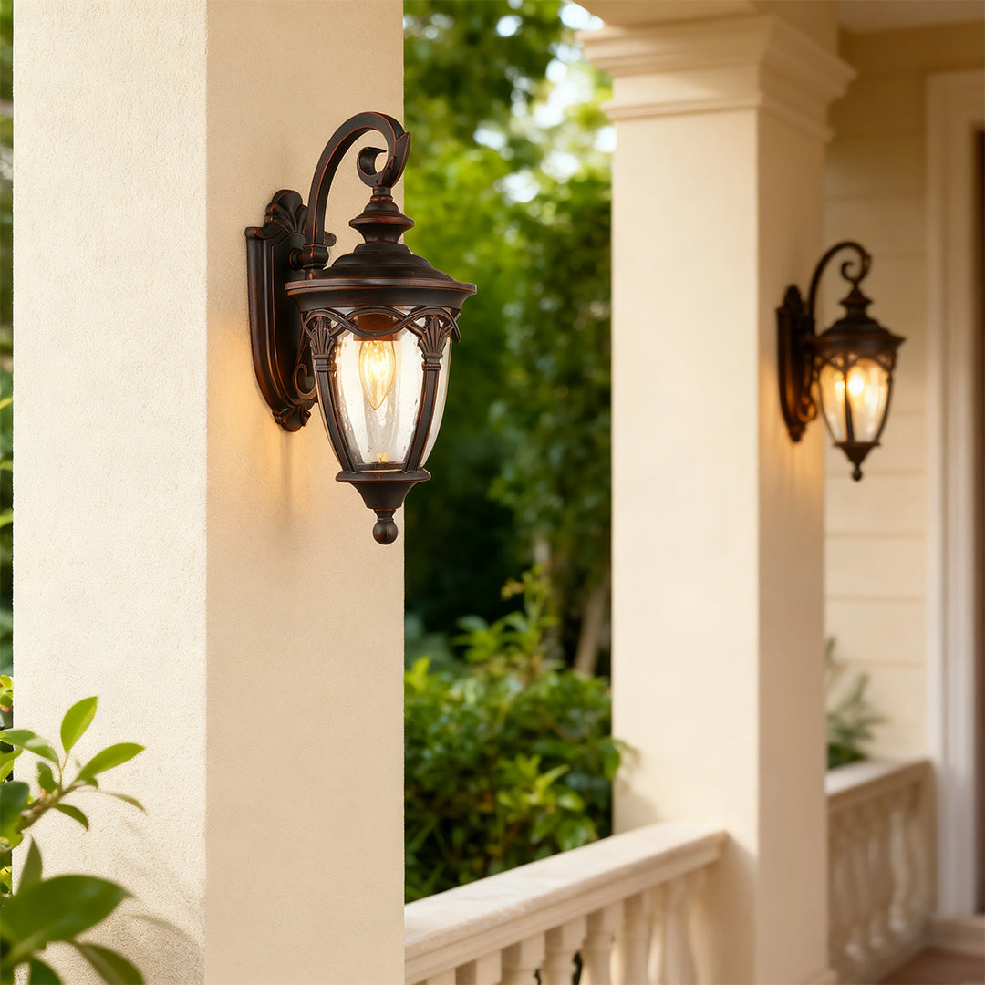 Unique Outdoor Sconce Decorative Waterproof Black Aluminum Lamp