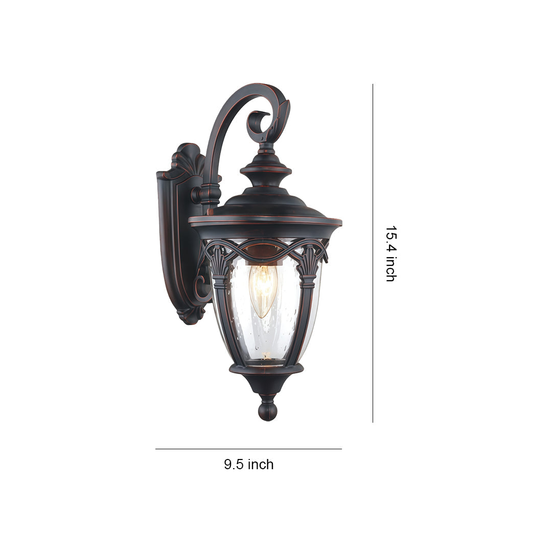 Unique Outdoor Sconce Decorative Waterproof Black Aluminum Lamp