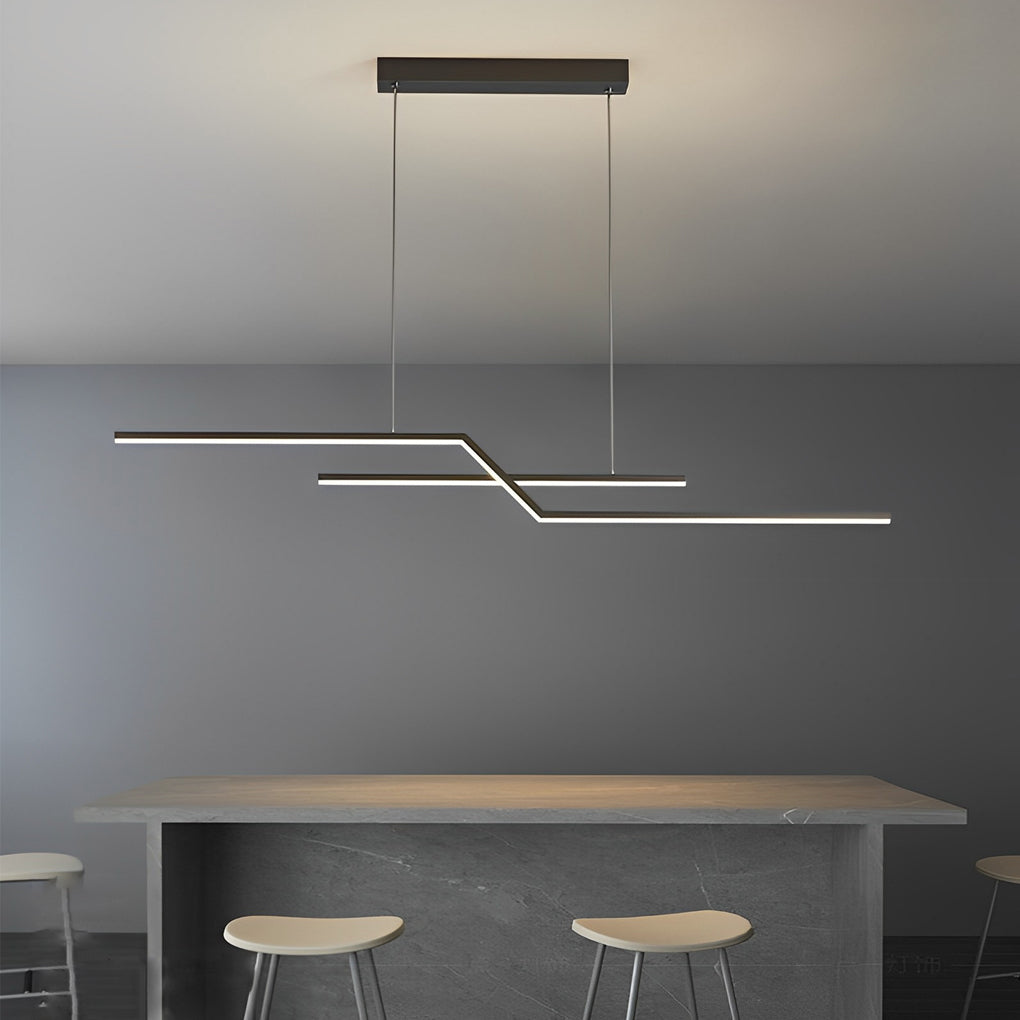 Unique Pendant Lighting Modern Linear Silicone Ceiling Light