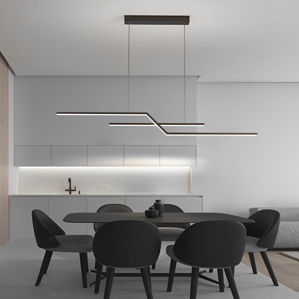 Unique Pendant Lighting Modern Linear Silicone Ceiling Light