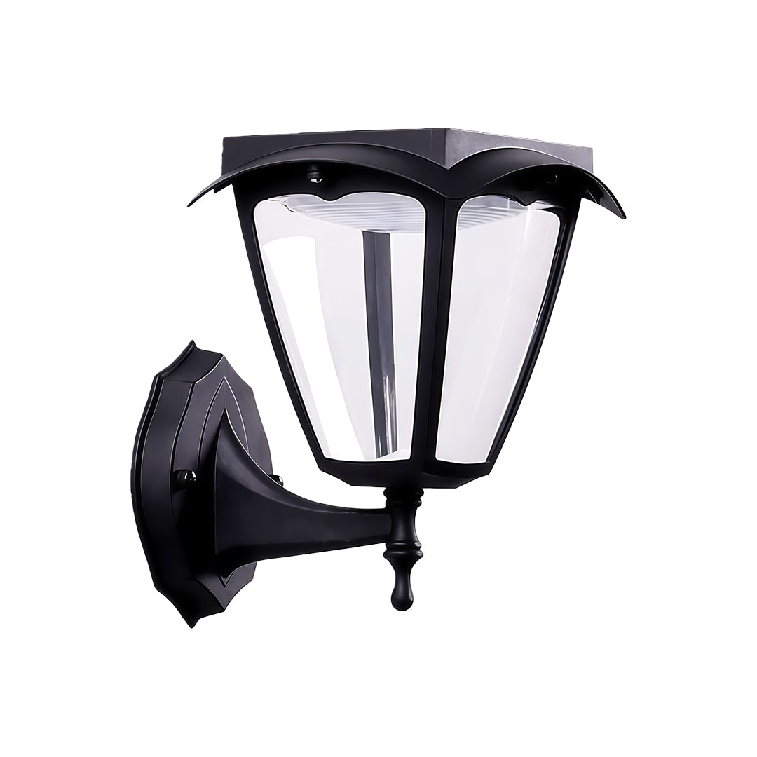 Outdoor Wall Lighting Black Waterproof Solar Lamp