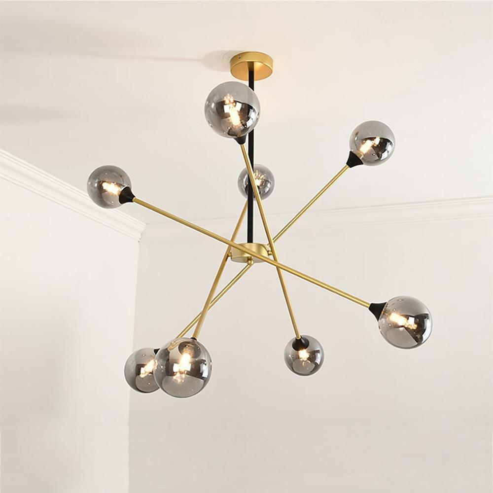 LED Modern Glass Sputnik Chandelier Ceiling Light Hanging Lamp