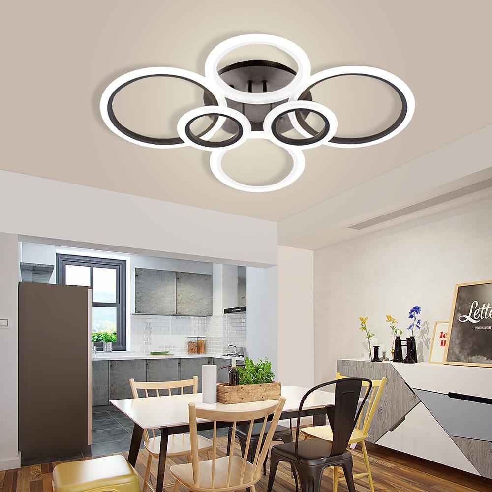 Circles Aluminum Acrylic Flush Mount Lighting LED Ceiling Lights
