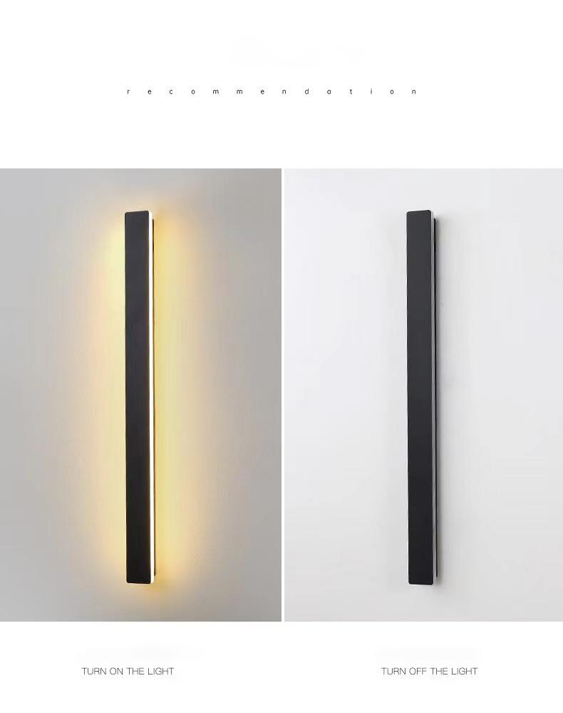 Long Outdoor Wall Lights Waterproof LED Metal Light