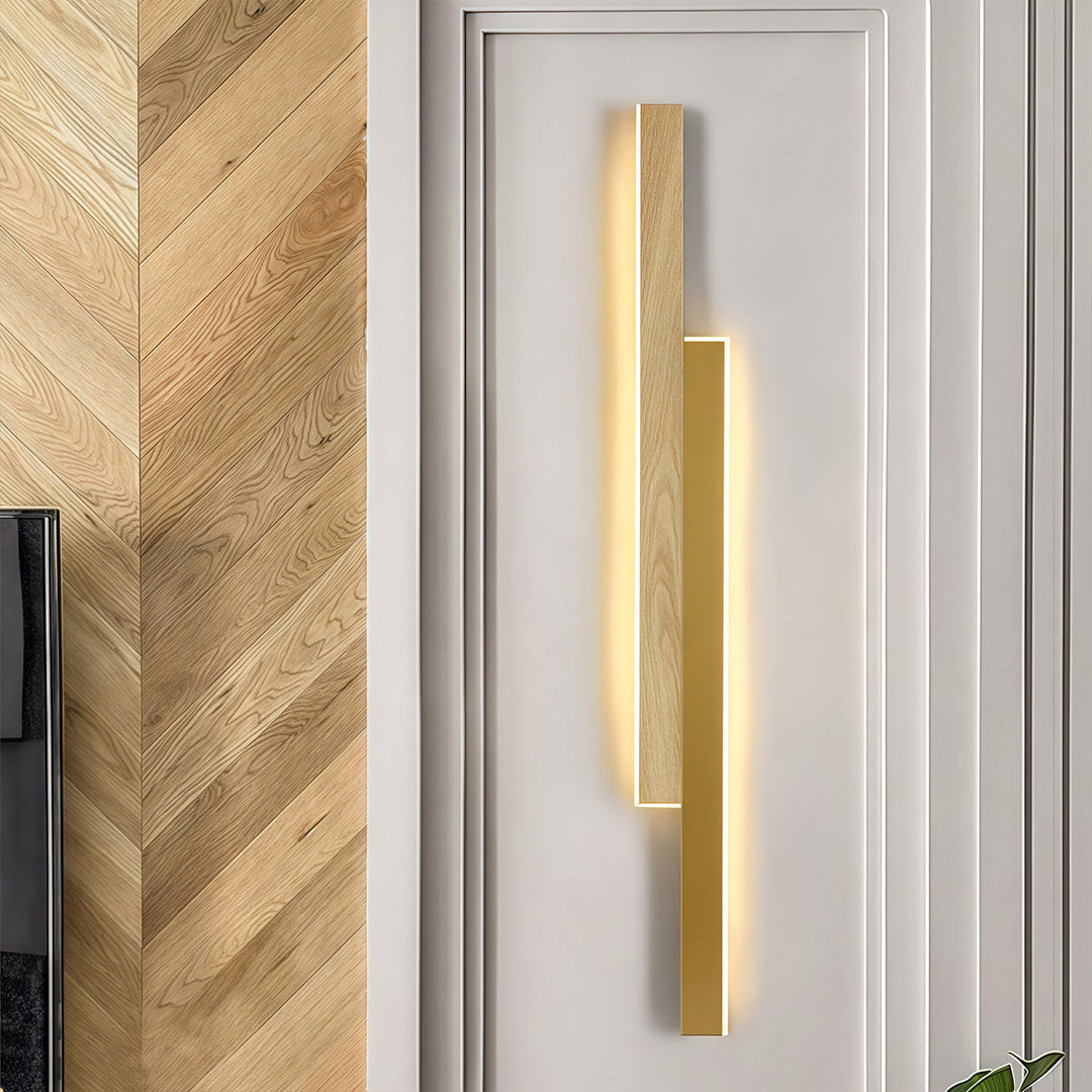 Linear LED Wall Light Nordic Minimalist Gold Iron White Acrylic Lamp