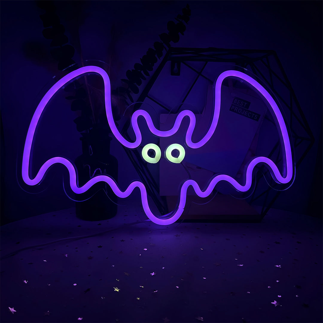 Halloween Neon Lights Creative USB Battery Powered LED Backboard Lamp