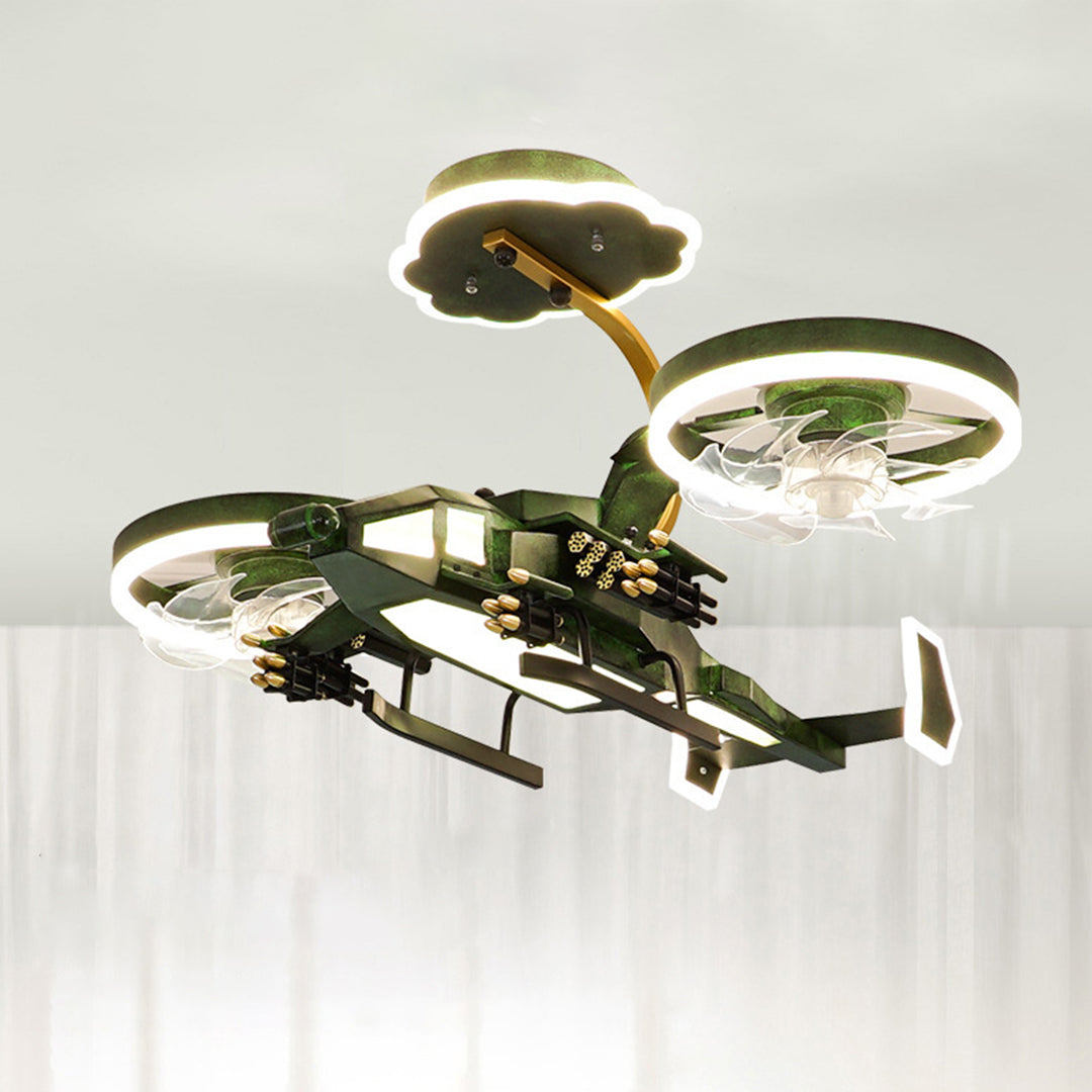Airplane Ceiling Fan With Light Children LED Ceiling Fan Light