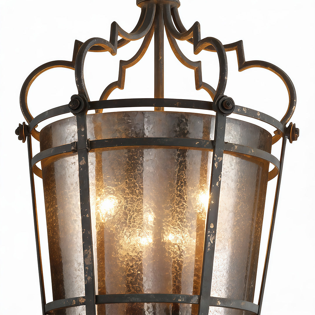 Italian Pendant Light Antique Bronze Finish Elegant Ceiling Light