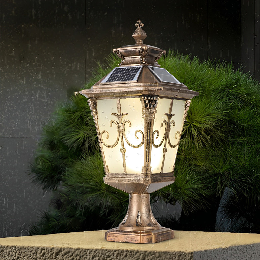 Cast Aluminum Post Light European Retro Fence Light