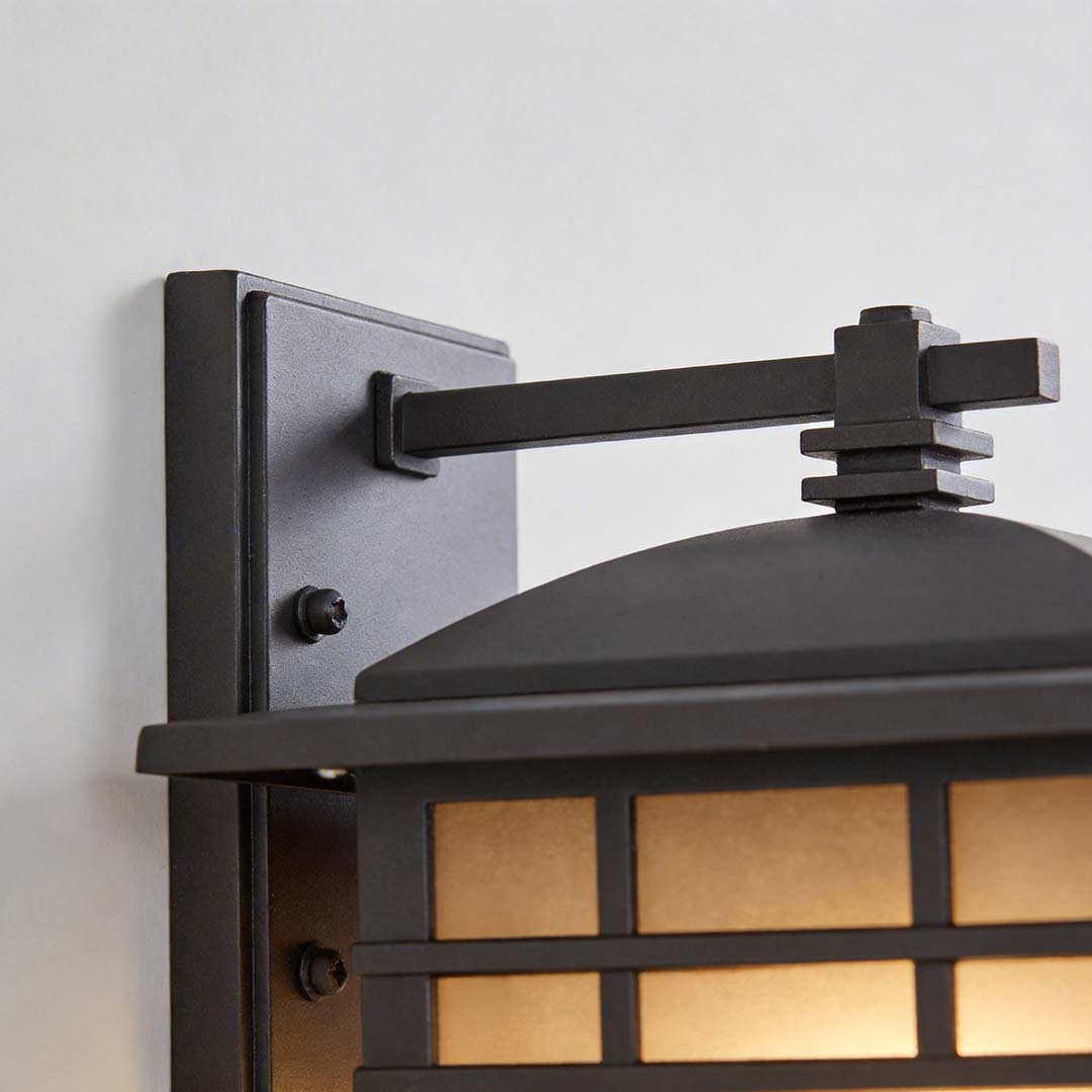 Vintage Wall Lantern Square Waterproof Glass Shade Outdoor Light