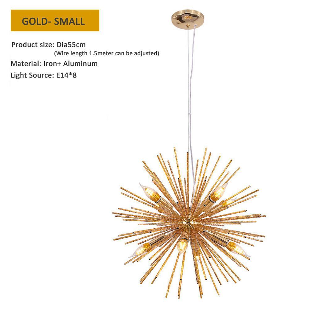 Geometric Starburst Chandeliers for Dining Room