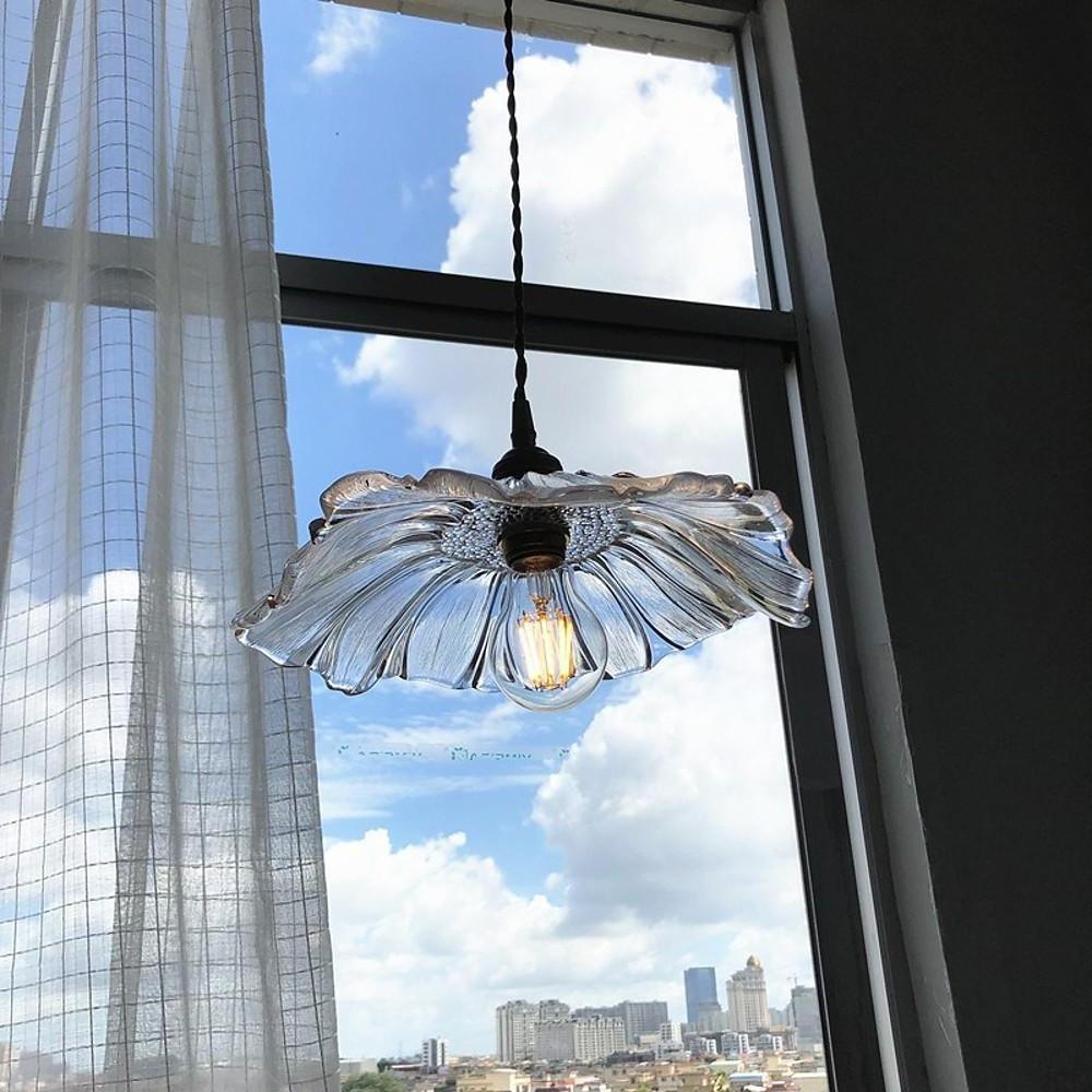 Flower Shape Glass Electroplated LED Nordic Pendant Lighting Ceiling Lights