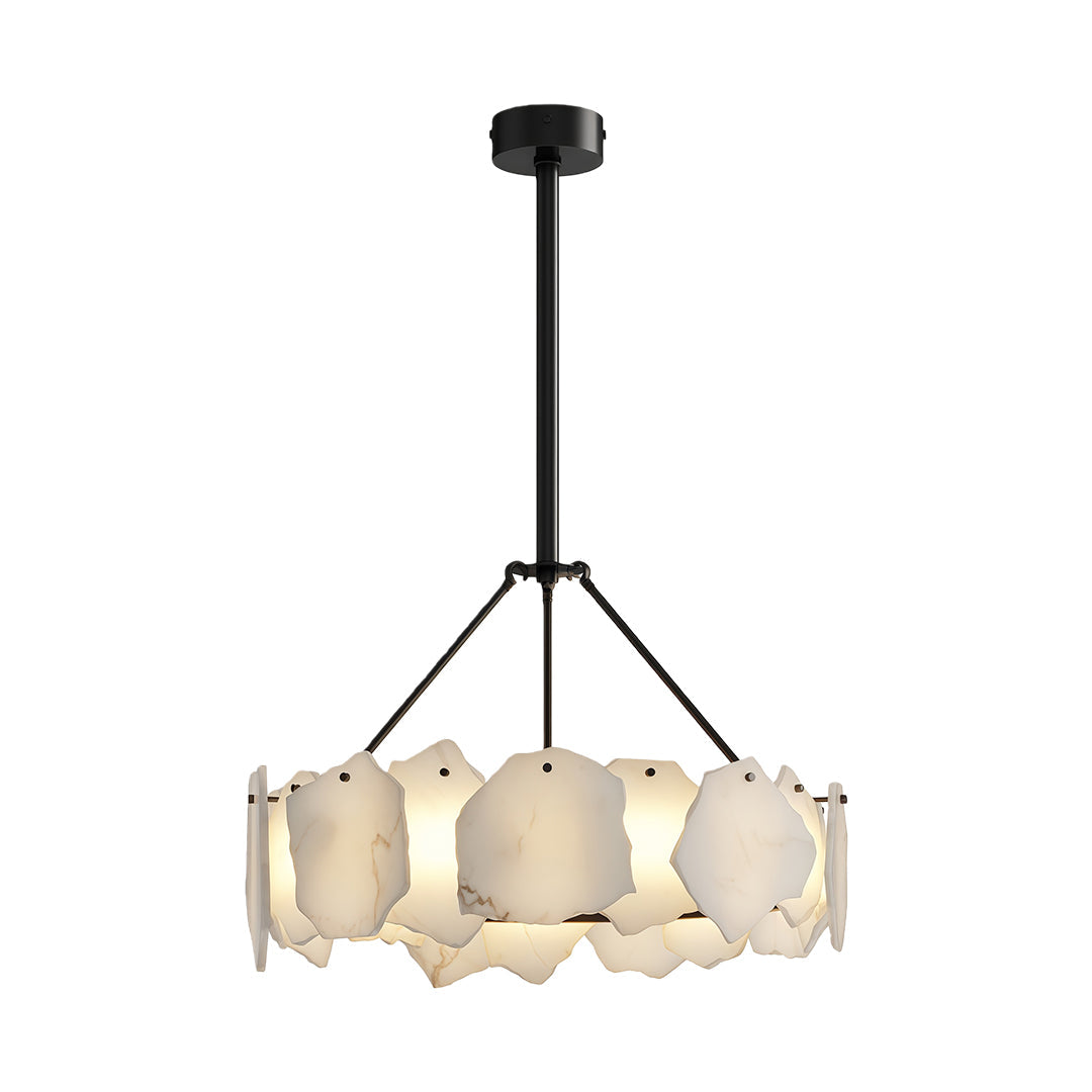 Modern LED Chandelier Cloud Stone Full Copper Ceiling Light