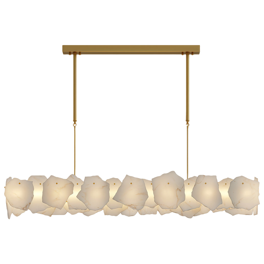 Modern LED Chandelier Cloud Stone Full Copper Ceiling Light
