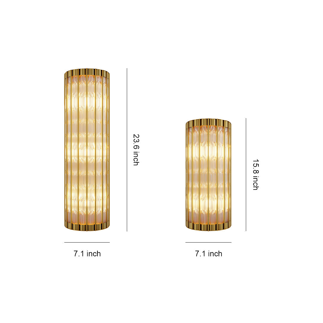 Linear Wall Light American-Style Copper Glass Lamp