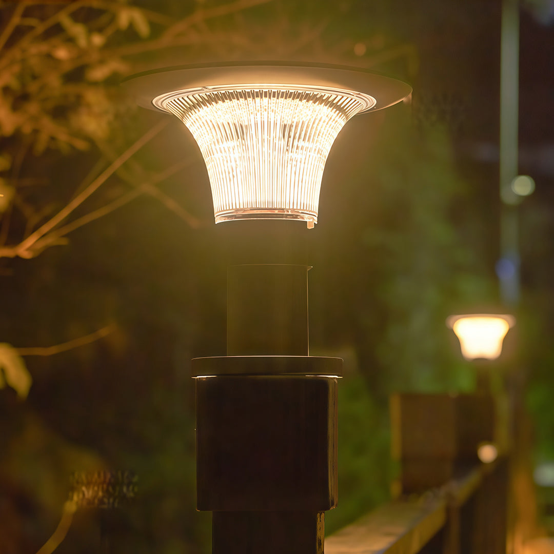 Fence Post Cap Lights Solar Outdoor Waterproof Light