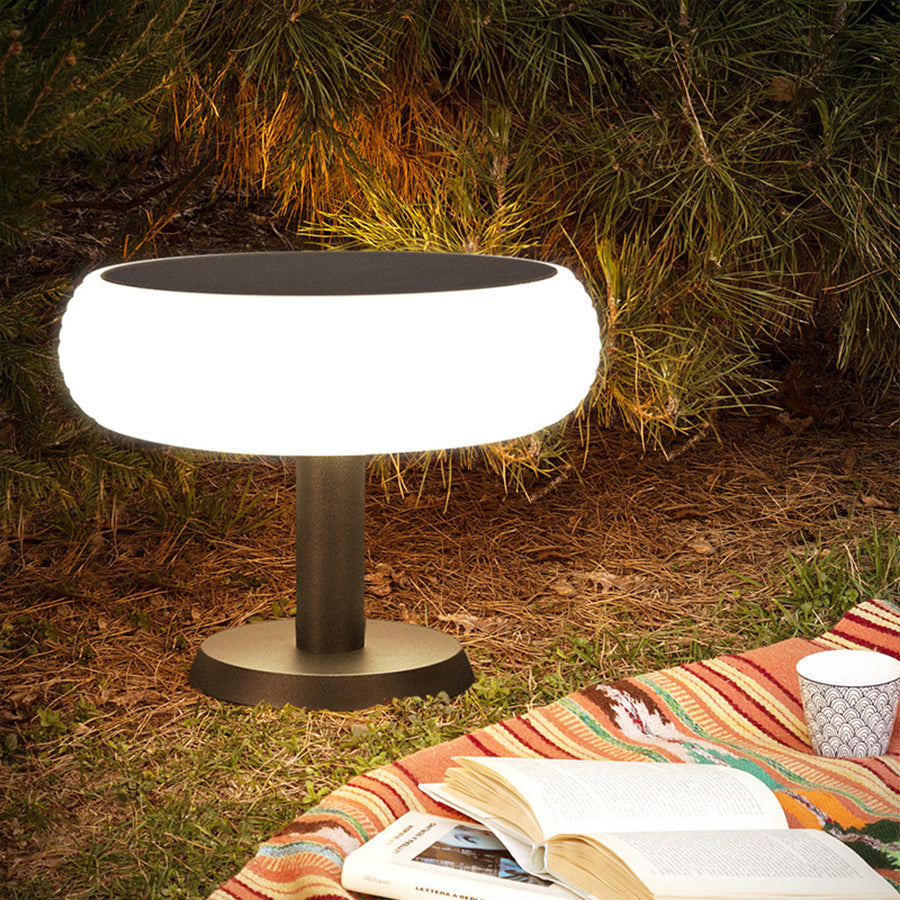 Outdoor Solar Pillar Lights Waterproof Round Landscape