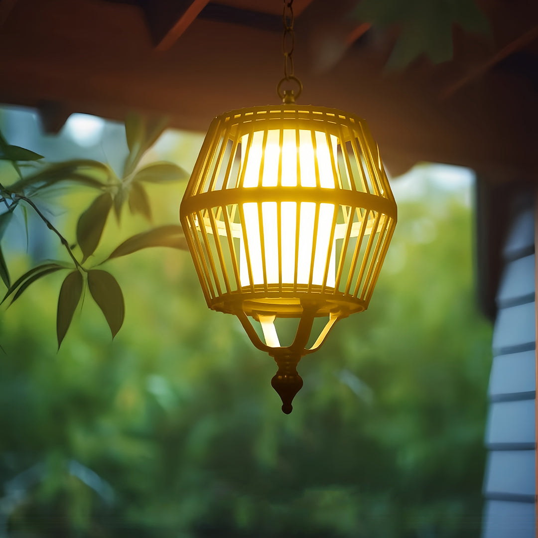 Japanese Lantern Pendant Light Outdoor Waterproof Ceiling Light