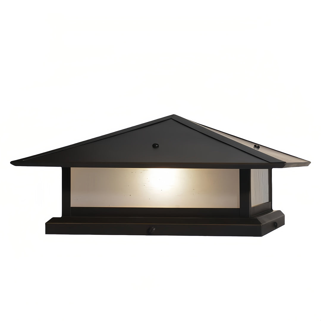 Black Pillar Lights Outdoor Waterproof Pagoda Garden Post Lights