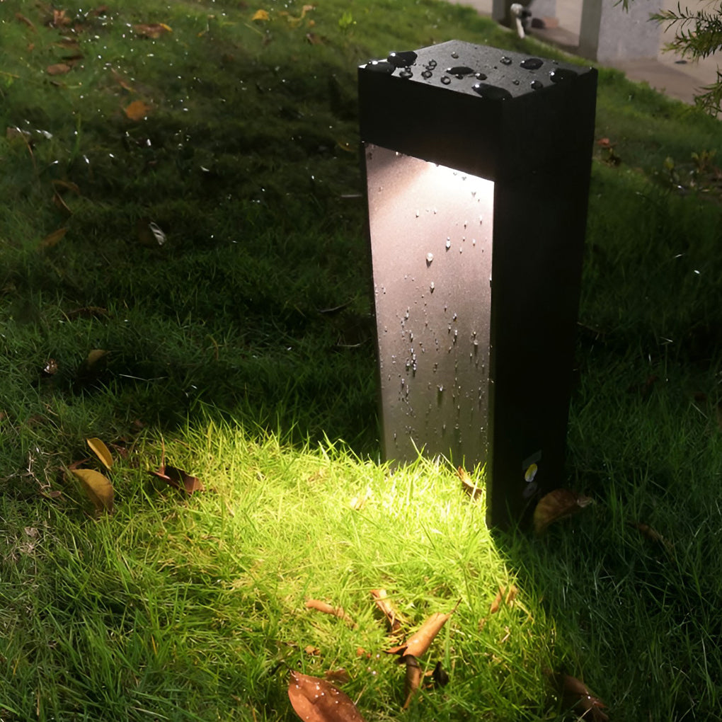 Bollard LED Lights Modern Black Outdoor Lawn Light