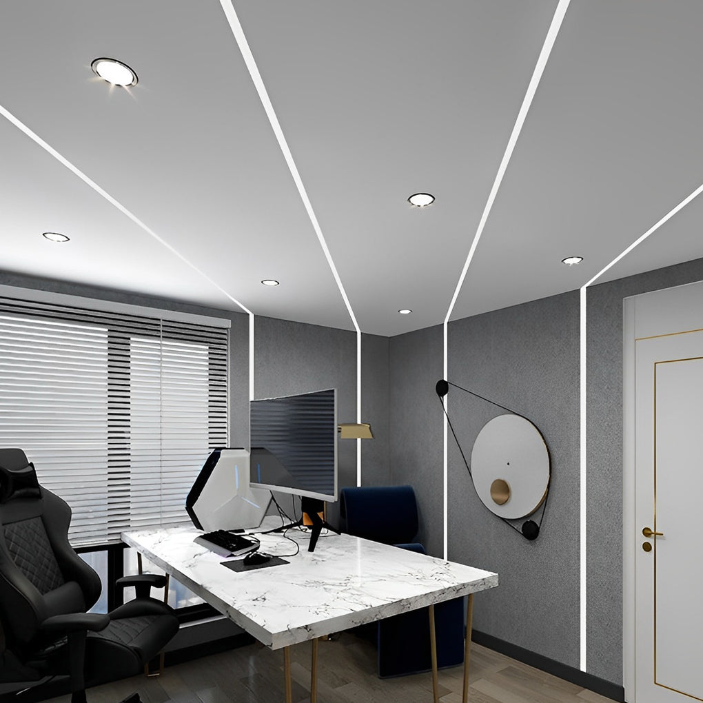 [Open-Box] Mini Recessed Invisible LED Strip Lights Under Cabinet Lighting Linear Lights