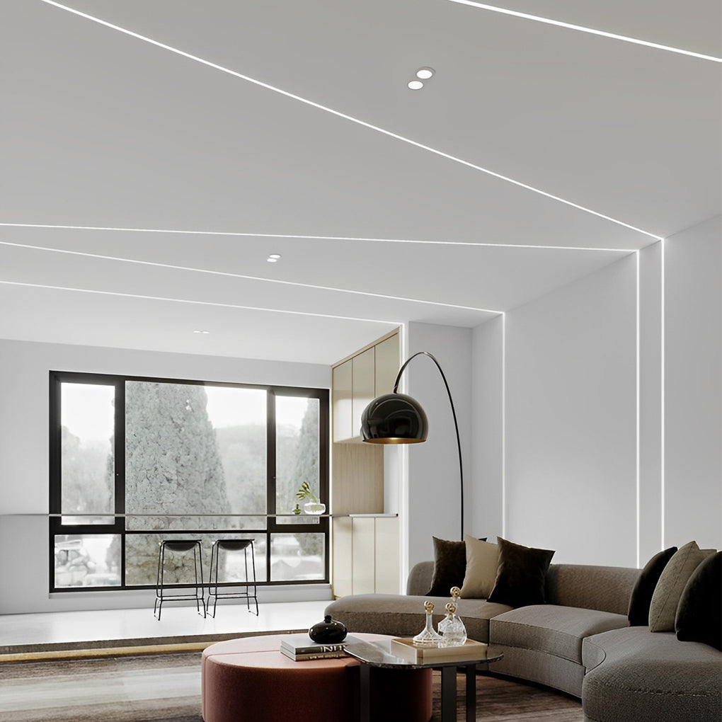 [Open-Box] Mini Recessed Invisible LED Strip Lights Under Cabinet Lighting Linear Lights