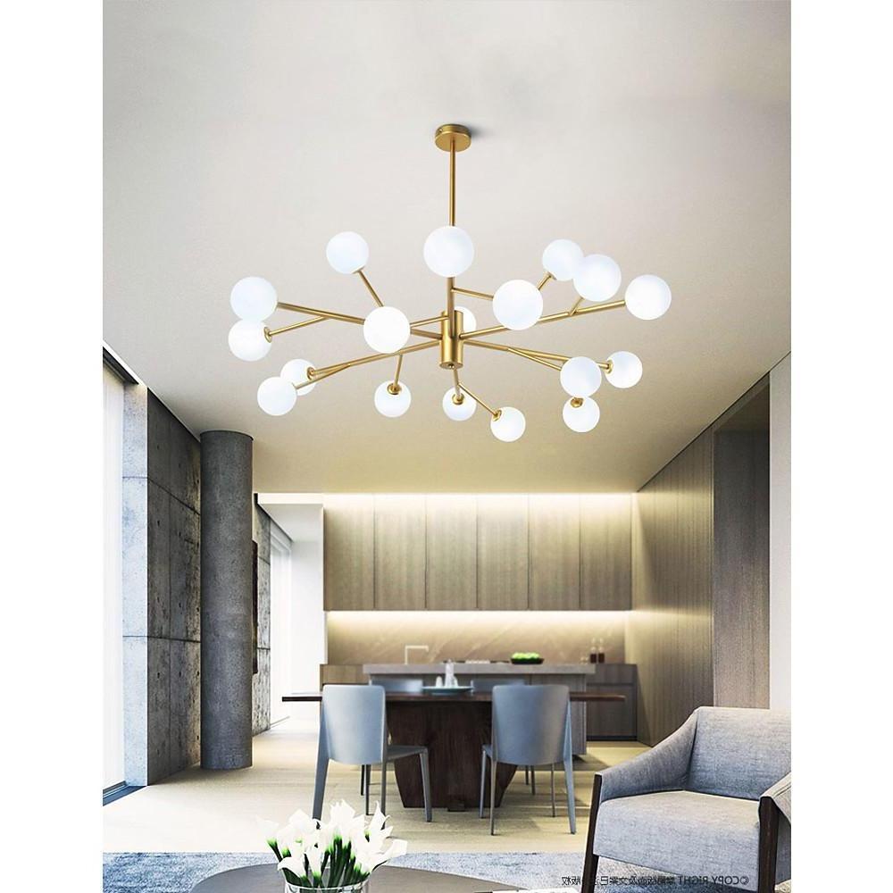 Sputnik Ceiling Light, Metal Bubble LED Living Room Ceiling Lights