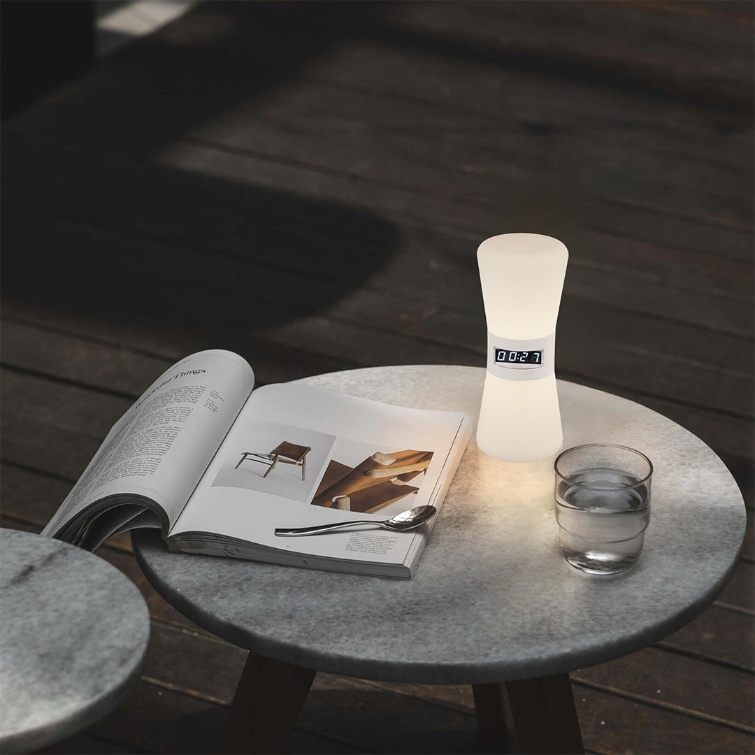 Small White Table Lamp Countdown Gravity Sensor Ambient Hourglass Lamp