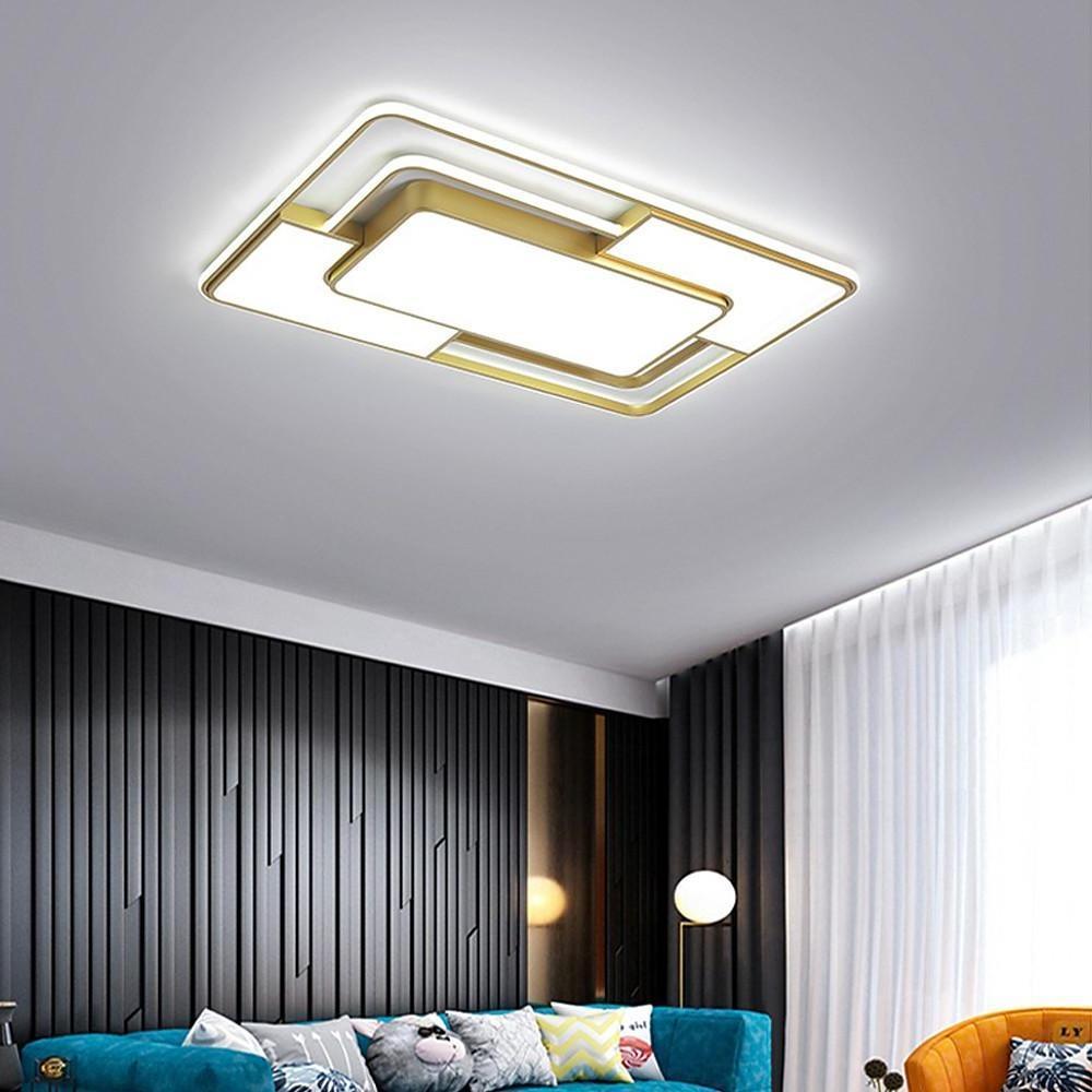 Flush Mount Square Light LED Geometric Overlapping Light