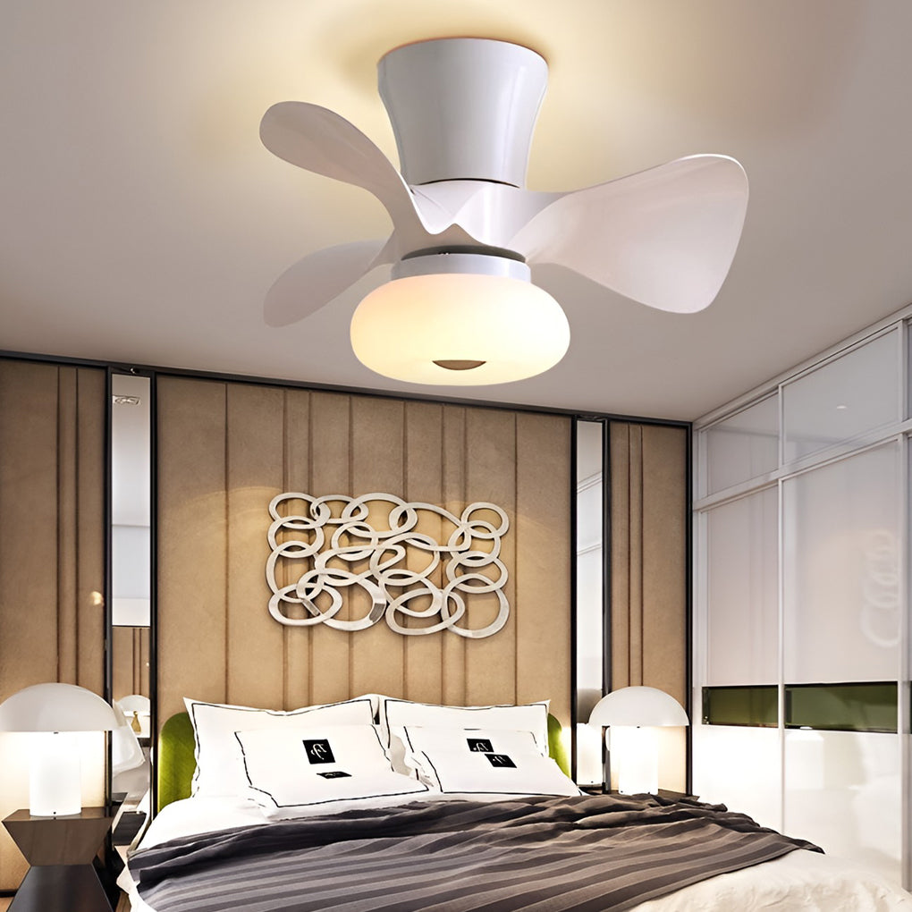 Macaron Ceiling Fan with Light Modern Decoration LED Light