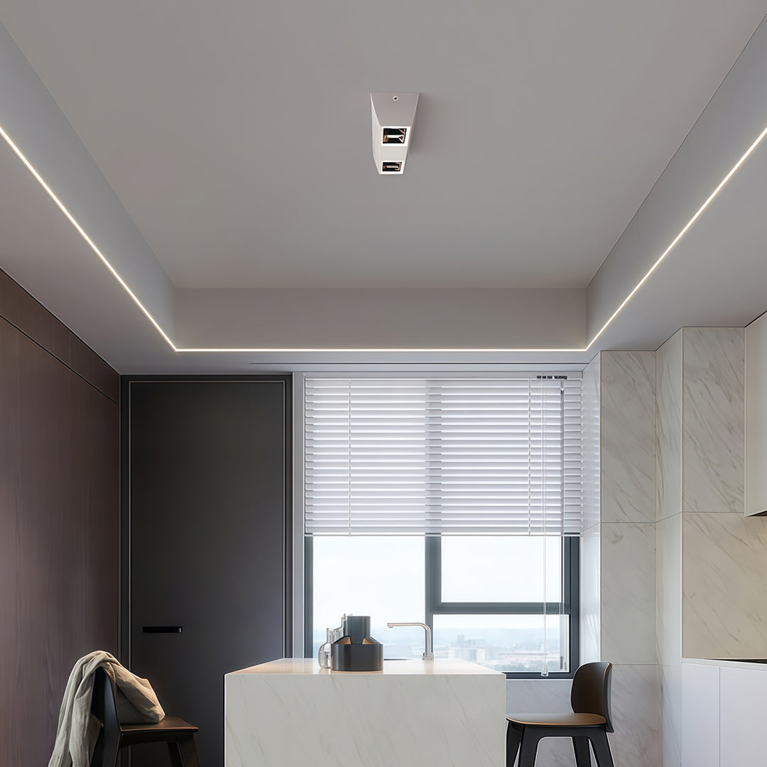 Square Downlights Modern Surface-Mounted Aluminum Light