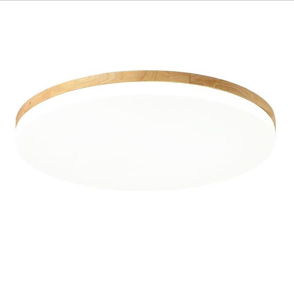 Circular Minimalist Flush Mount Light Wood Acrylic LED Ceiling Lights