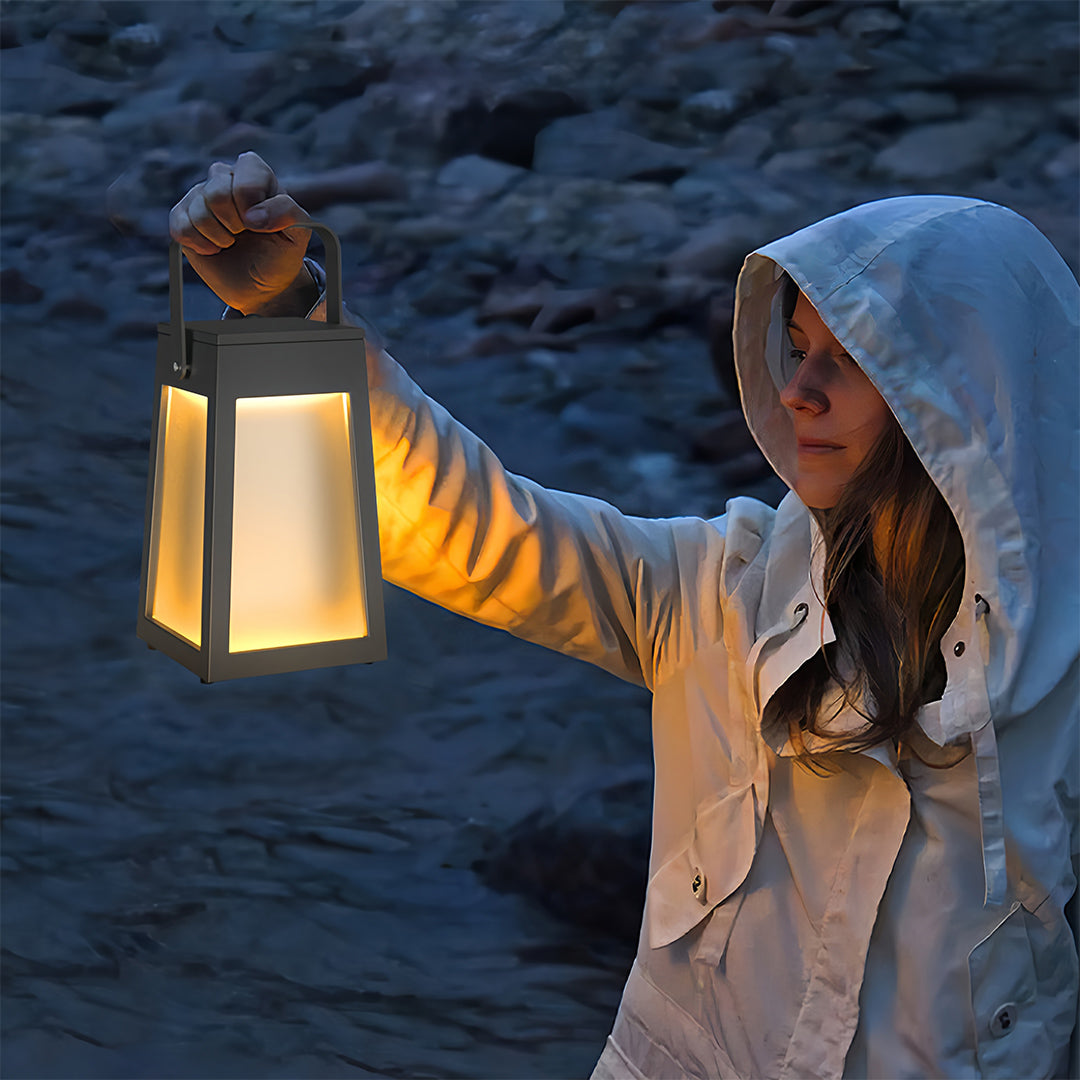 Camping Lantern Black Finish Waterproof Chic Light